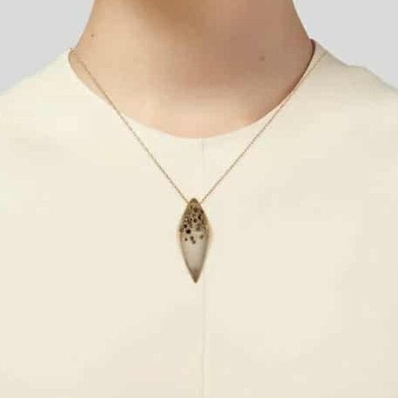 Alexis Bittar Crystal & Lucite Pendant Necklace - Picture 2 of 4